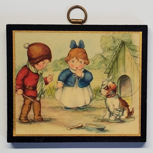 6x Antique 1930's British Empire Made Mini Art Prints, Wood & Metal - Picture 3 of 6